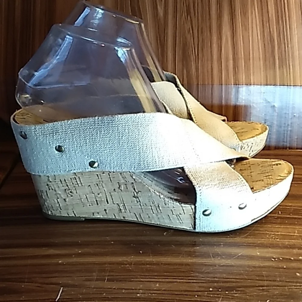Lucky Brand wedges heels 9.5 cork